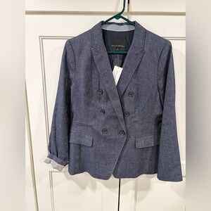 Banana Republic Women's Double Breasted Blue Blazer